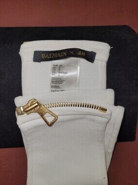 Balmain White Gold-Zip Bandeau